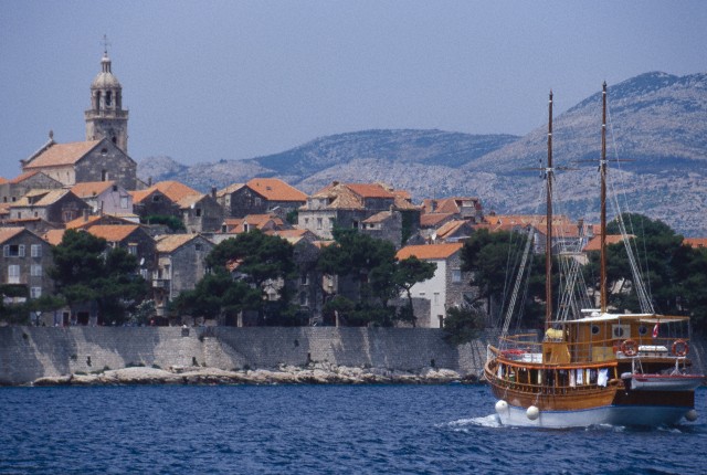 Croatia, Korcula Island, Korcula, Dalmatian Coast,