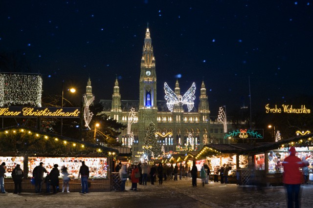 Piata de Craciun din fata Rathausplatz
