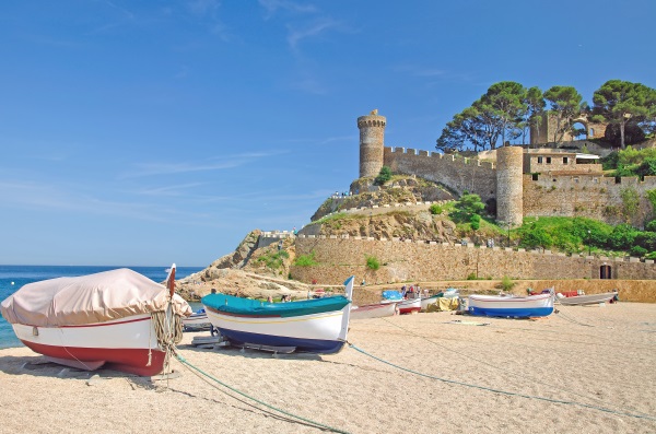 Fortareata, plaja Tossa de Mar, Costa Brava, Catalonia, Spania